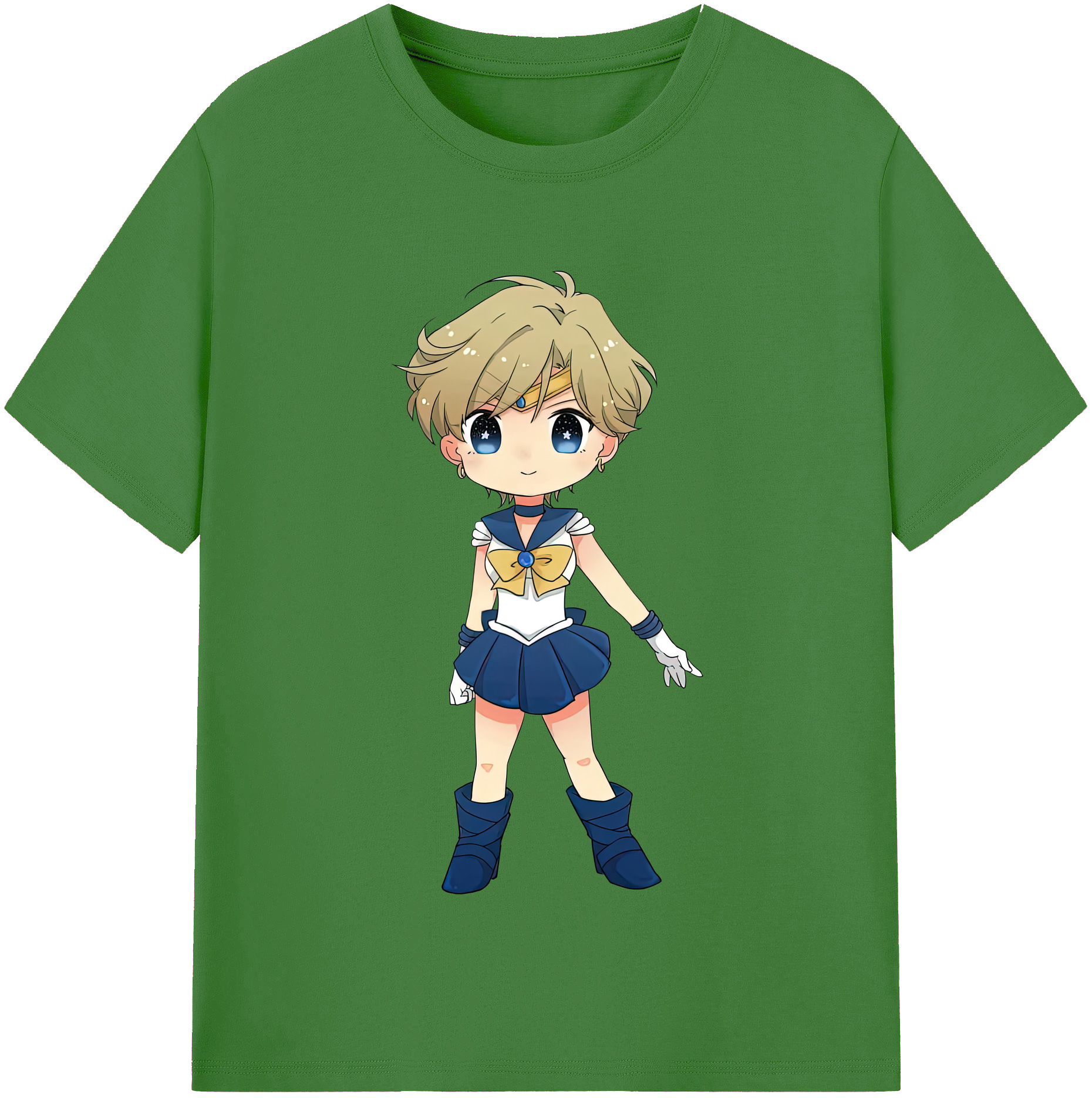 （画像用） 美少女戦士セーラームーン 天王はるか Sailor Moon Tenoh Haruka レディースカジュアルプリントTシャツ（綿100％）
